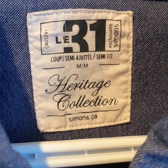 Le 31 Carey Price medium semi-fit long sleeve button down dress shirt Simons - Picture 4 of 13